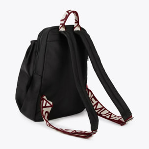 Zaino in nylon con spalline logo a contrasto