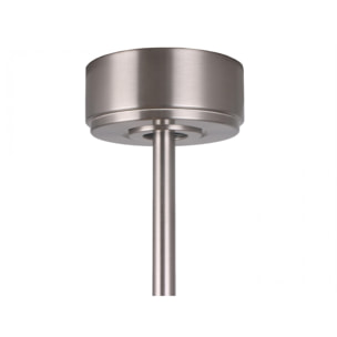 Ventilateur de plafond DC argenté avec pales de 166cm et lumière pour 60m2