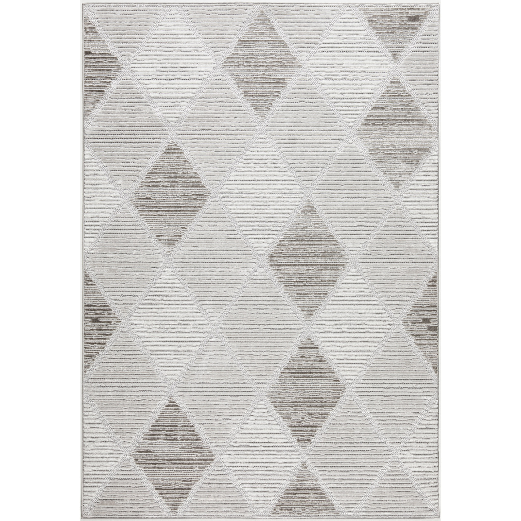 Tapis Loopin 321 gris - Motif en relief - Indoor & Outdoor