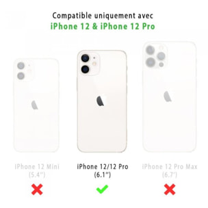 Coque iPhone 12/12 Pro (6,1 pouces) 360° intégrale protection avant arrière silicone transparente