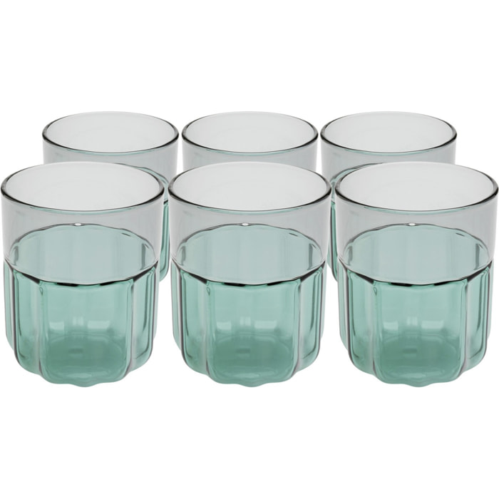 Verres à eau Duetto set de 6 Kare Design