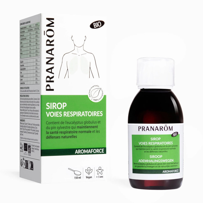 Pranarom - Sirop - Voies respiratoires - Bio - 150 ml