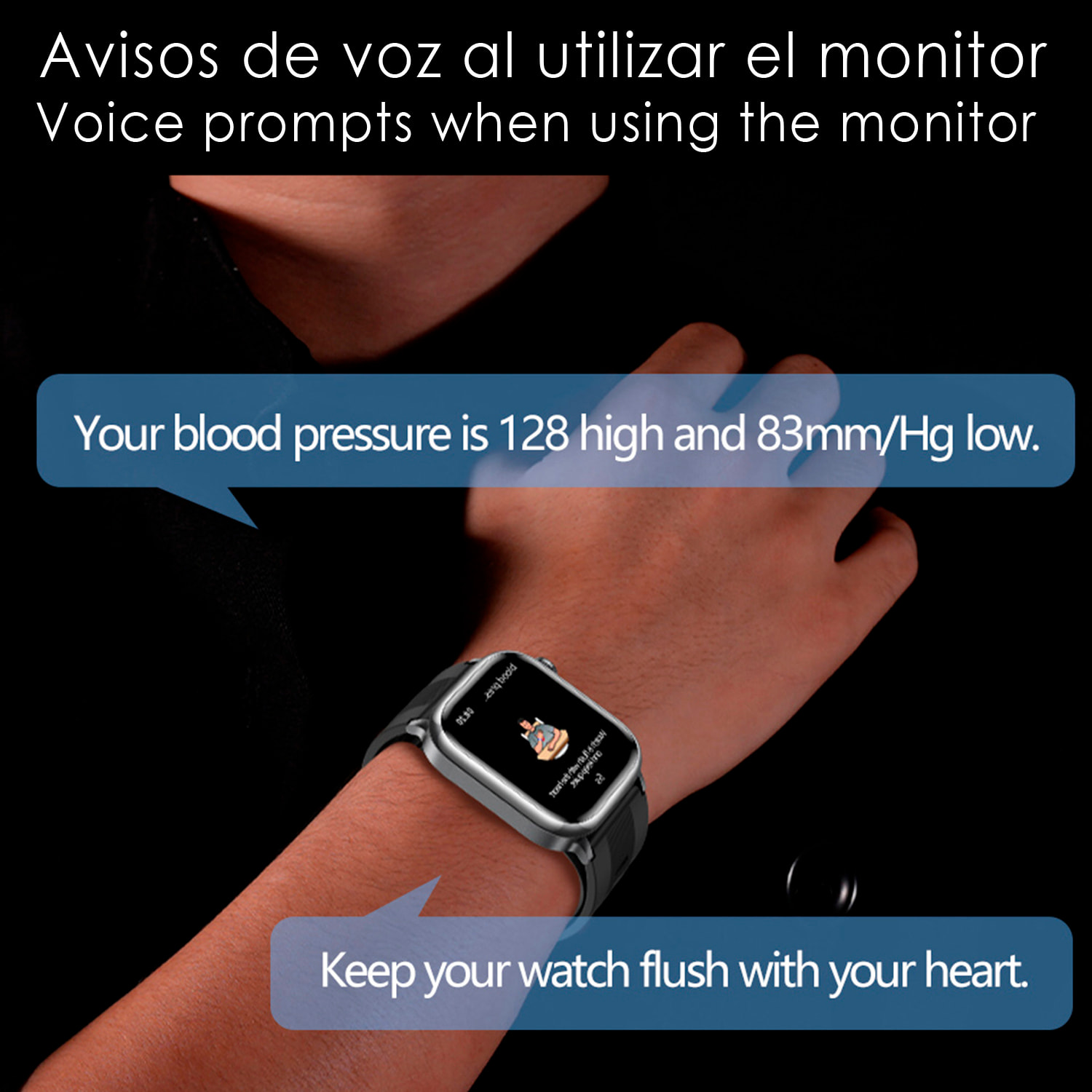 Smartwatch TK66. Llamadas Bluetooth con funciones avanzadas de salud: temperatura corporal, ECG, micro examen físico y presión arterial mediante bomba de inflado y bolsa de aire.