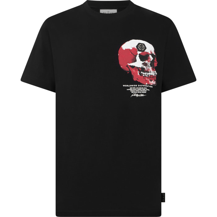 PHILIPP PLEIN Roundneck T-Shirt Puffy Red Skull Skull