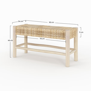 Banc 2 places en branche de teck - Popa