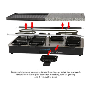 Raclette gril 8 personnes Bomann RG 2279 CB Noir