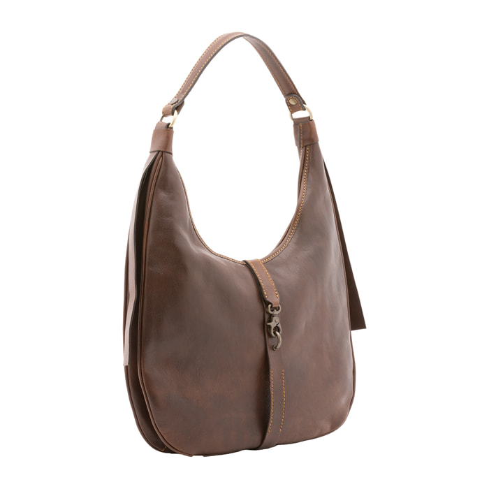 Borsa a spalla  unisex In Vera pelle Made in Italy 38x28x10 cm