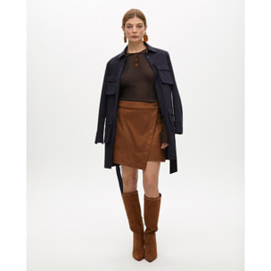 Abito Camicia Corto con Tasche e Cintura