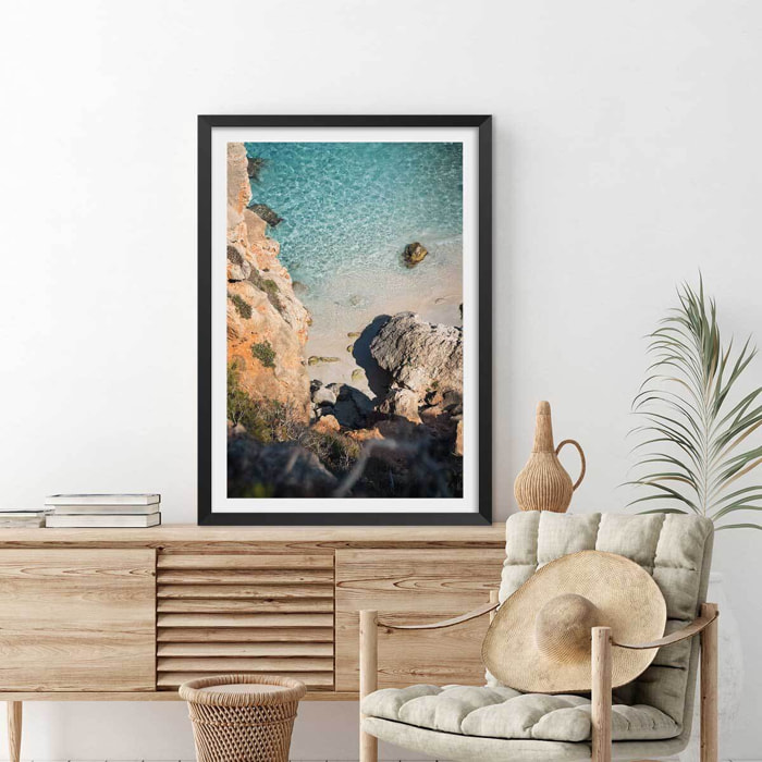 Poster plage secrete en grèce Affiche seule