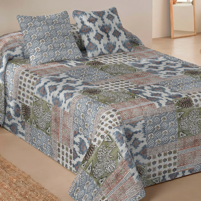 Colcha Bouti Estampada - 2/3 Piezas - 100% Poliéster - Microfibra - 70 gr/m² - Indian