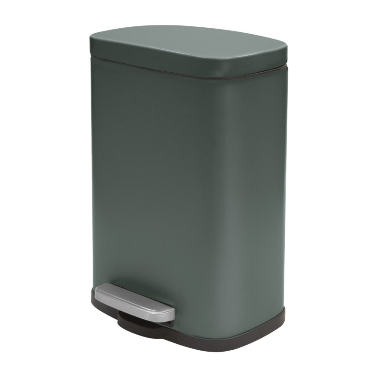 Set Poubelle à  pédale 5L & Brosse Wc AKIRA Vert Foncé mat Spirella