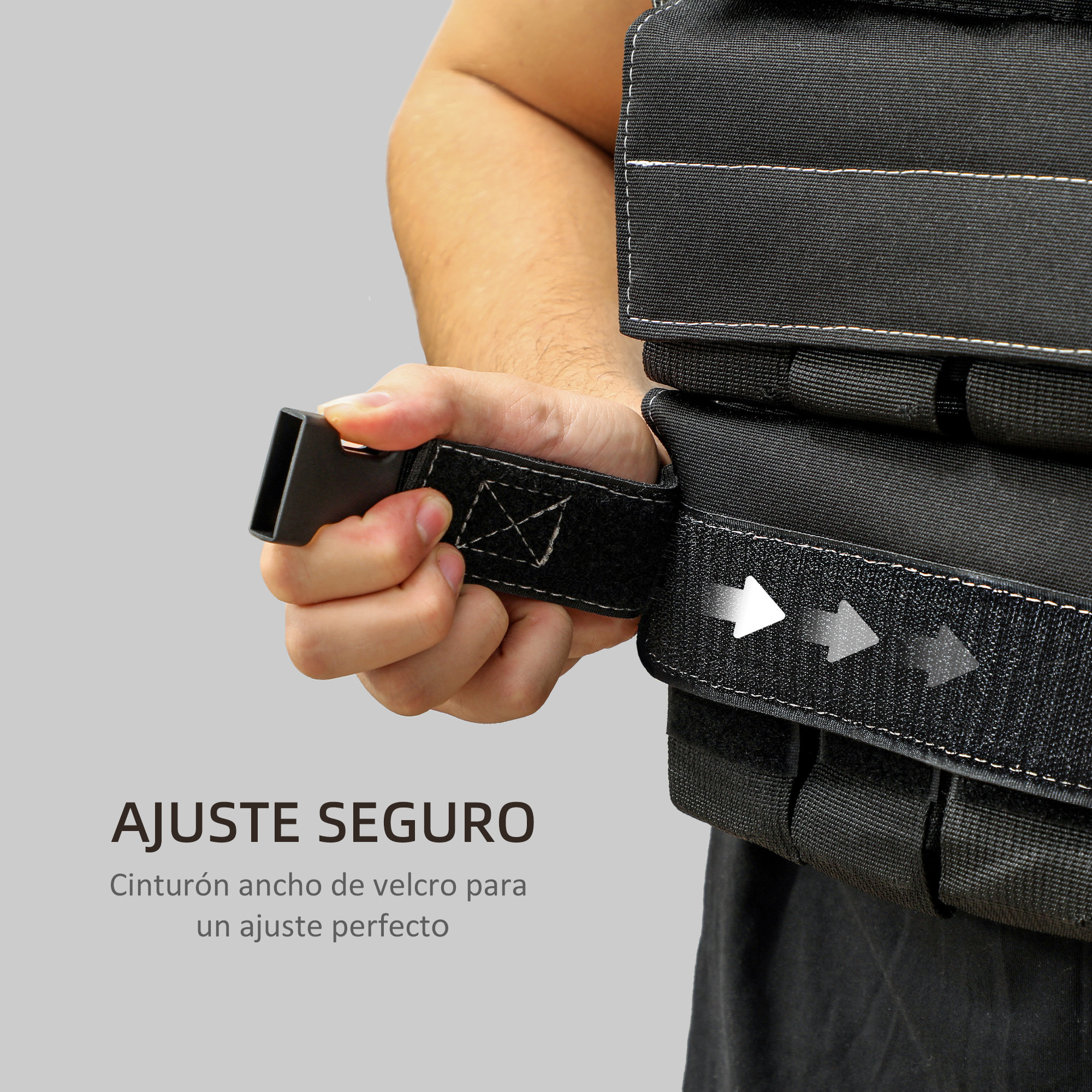 Chaleco Lastrado 15kg Chaleco de Lastre Ajustable con 15 Paquetes de Peso Banda Reflectante Chaleco Peso para Entrenamiento Fuerza Jogging Crossfit Negro