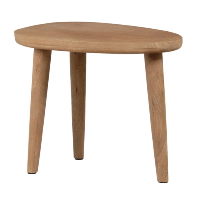 Table basse ovale en bois de manguier massif - JENA
