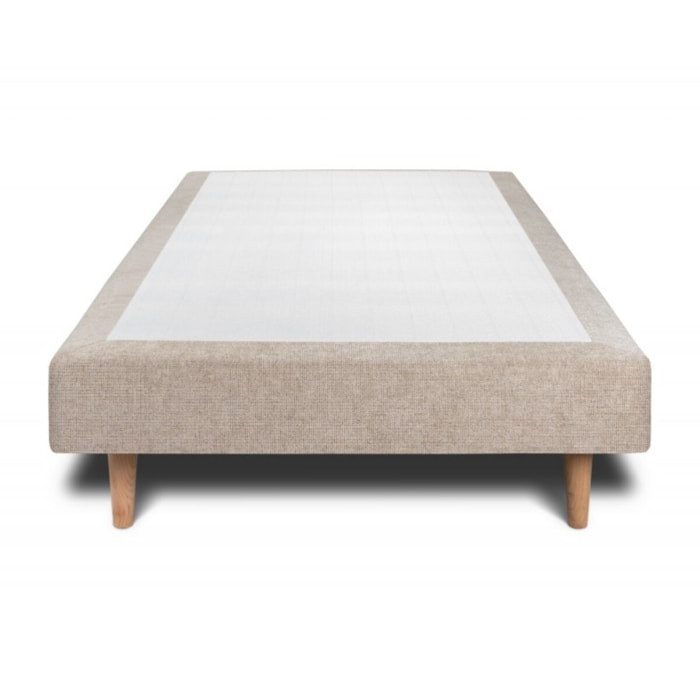 Sommier Tapissier Tissu Ep20 - pieds bois