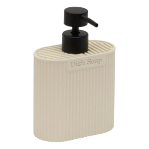 Distributeur de savon Terra ovale 375ml beige