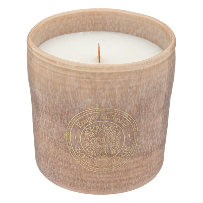Bougie parfumée Marco 350g pot céramique bois sauvage