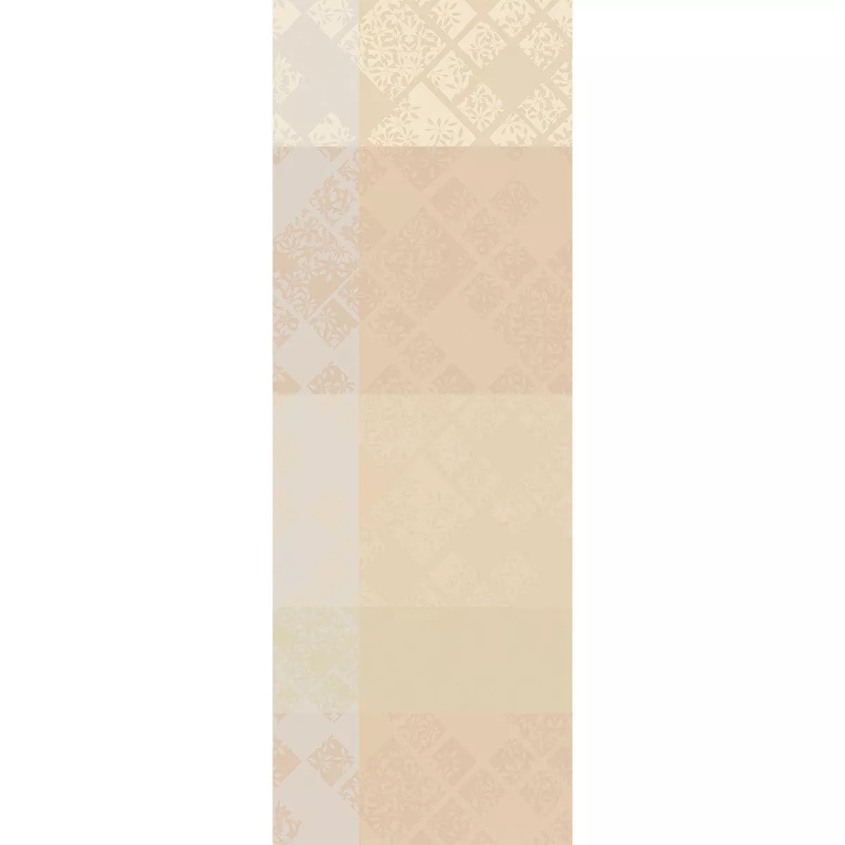 Chemin de table pur coton motif jacquard beige Mille pistils naturel