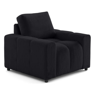 Crocus - fauteuil en fausse fourrure - Noir