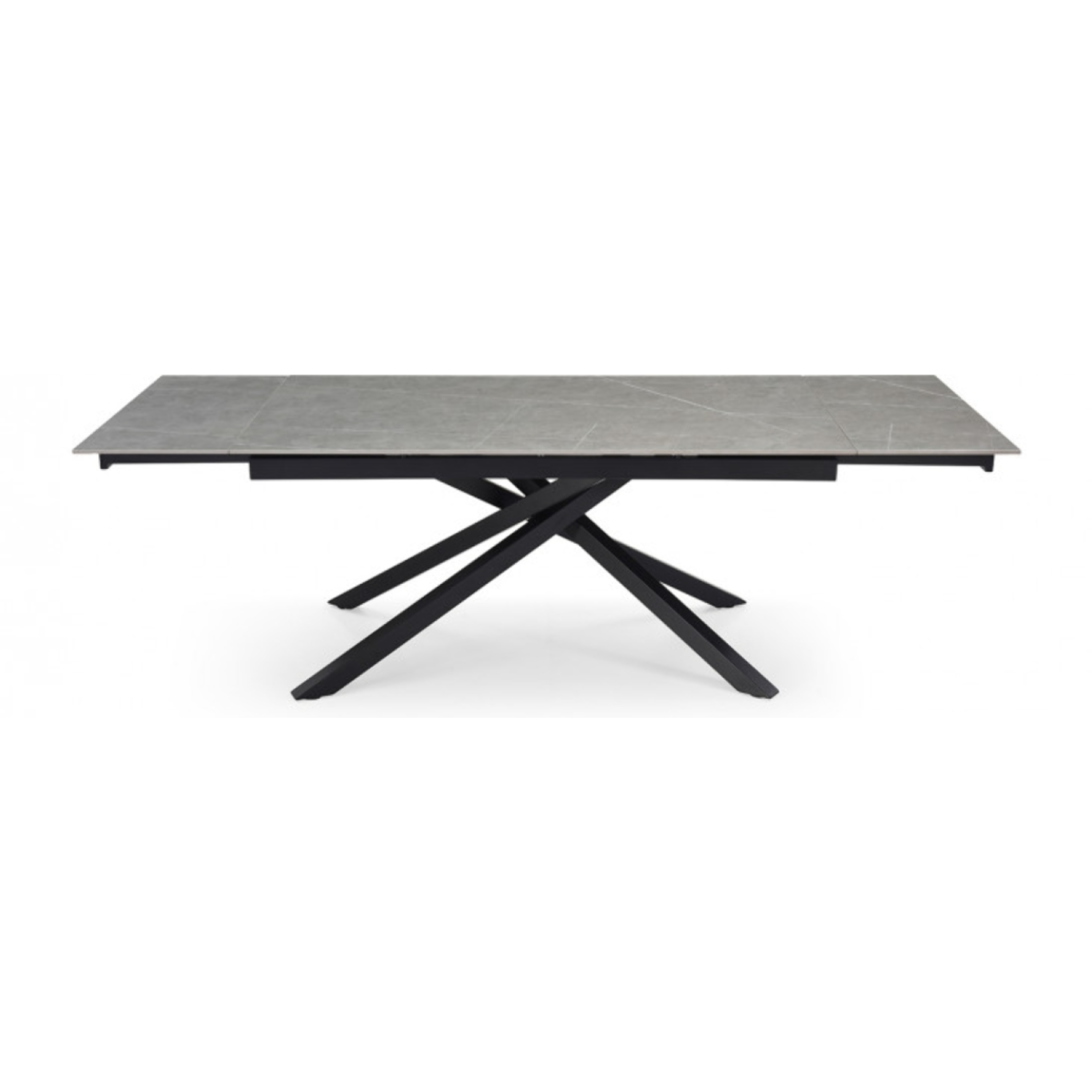 Table extensible en céramique marbre grey L160/240cm - 9 piètements - UNIK