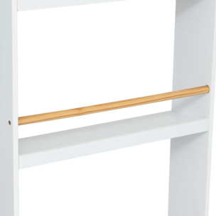 Bibliothèque enfant 4 étagères - blanc H118 cm