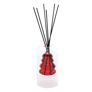 Diffuseur de parfum sapin Elan 150ml verre cannelle rouge