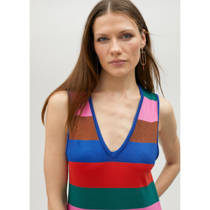 Vestito midi a righe