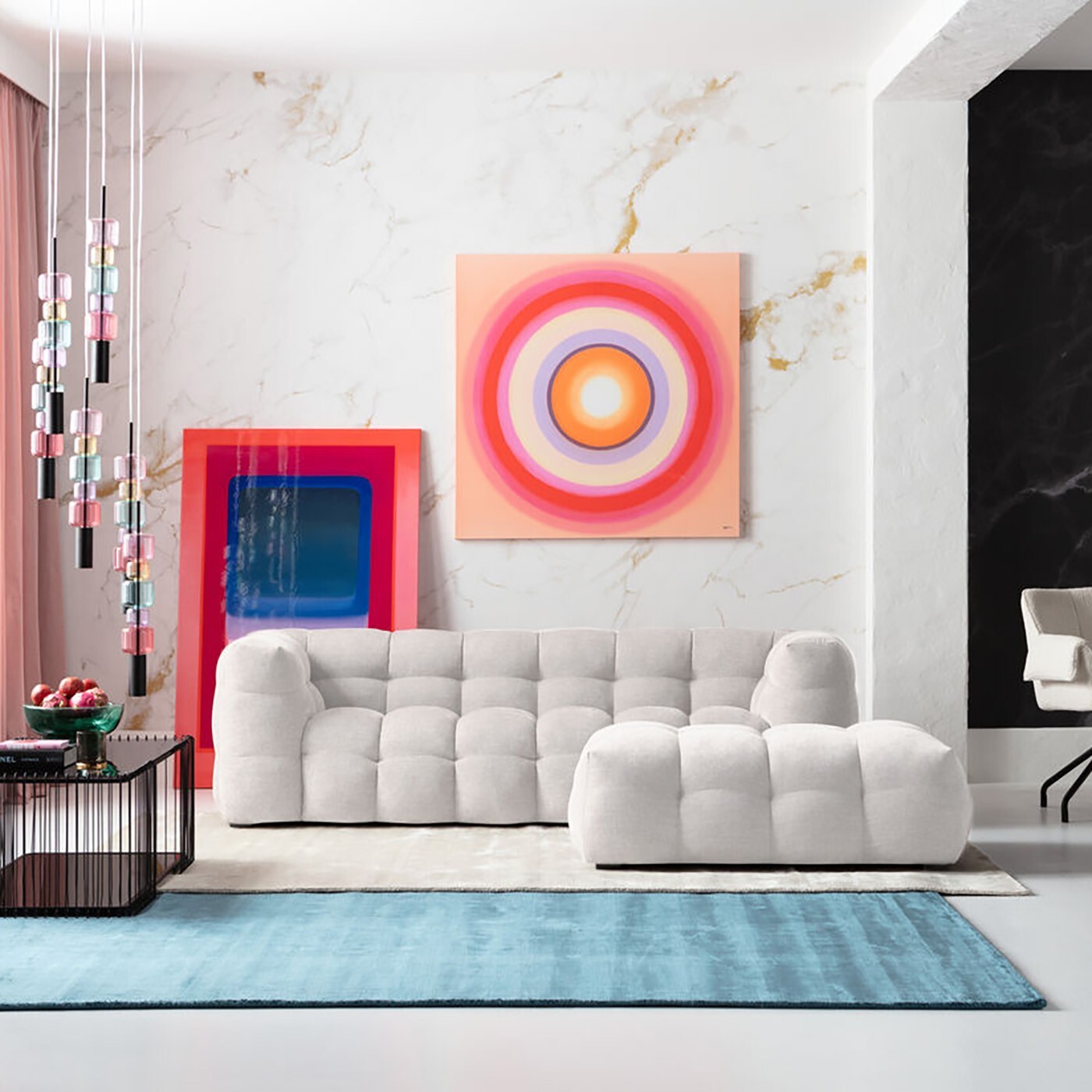 Repose-pieds Salamanca 125x82cm crème Kare Design