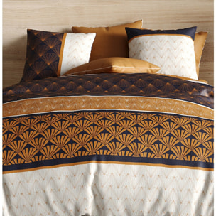 Parure Housse De Couette 3pcs 100% Coton 57 Fils Toffee