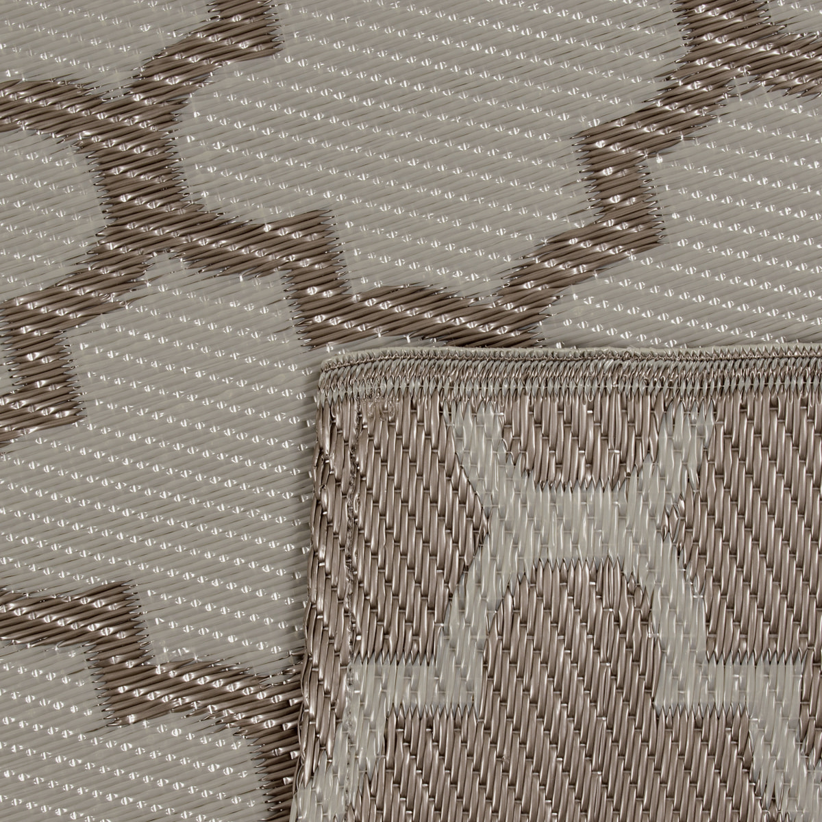 Scoobi - tapis d'exterieur anthracite motif éthnique