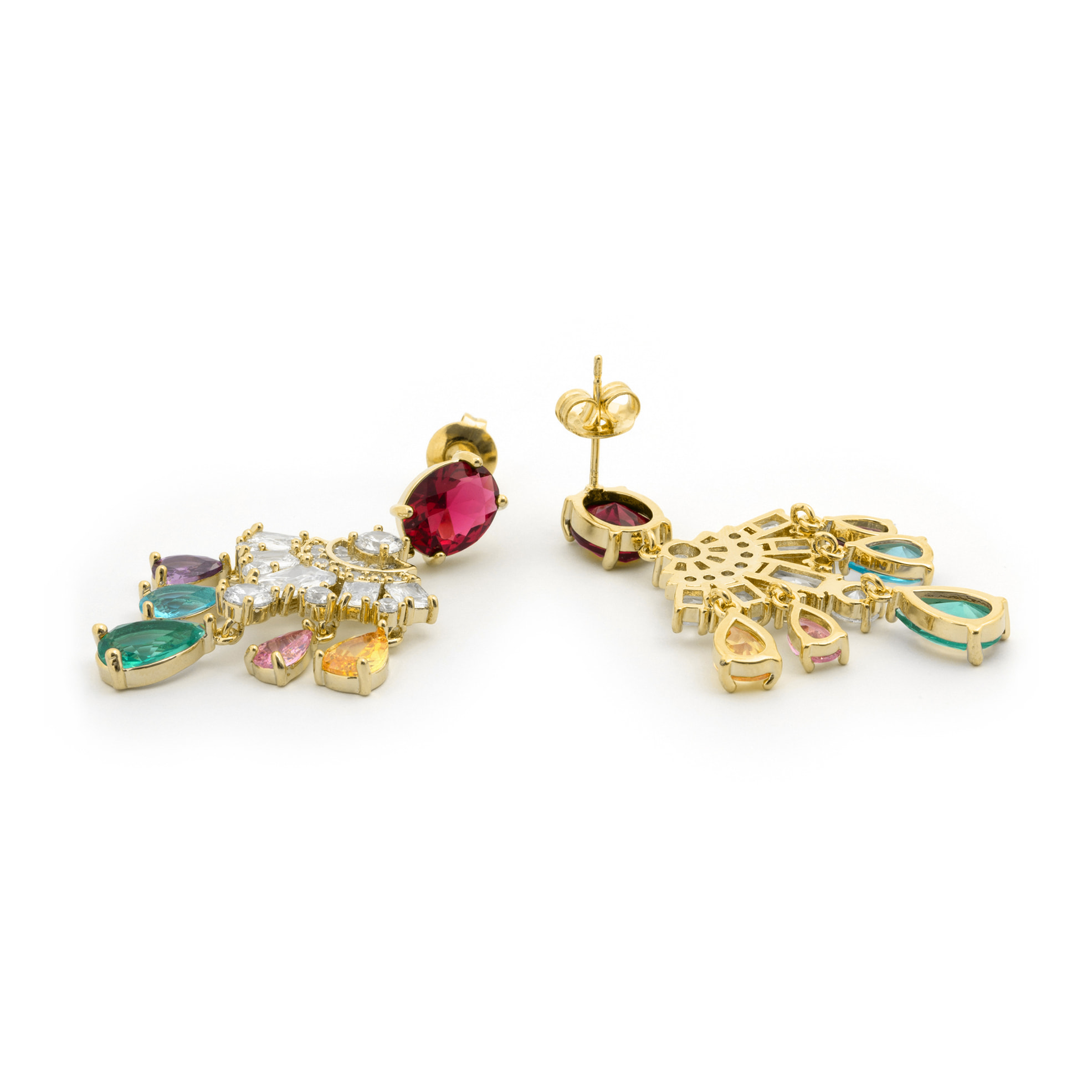 Pendientes Bustsi acabado oro amarillo 18k
