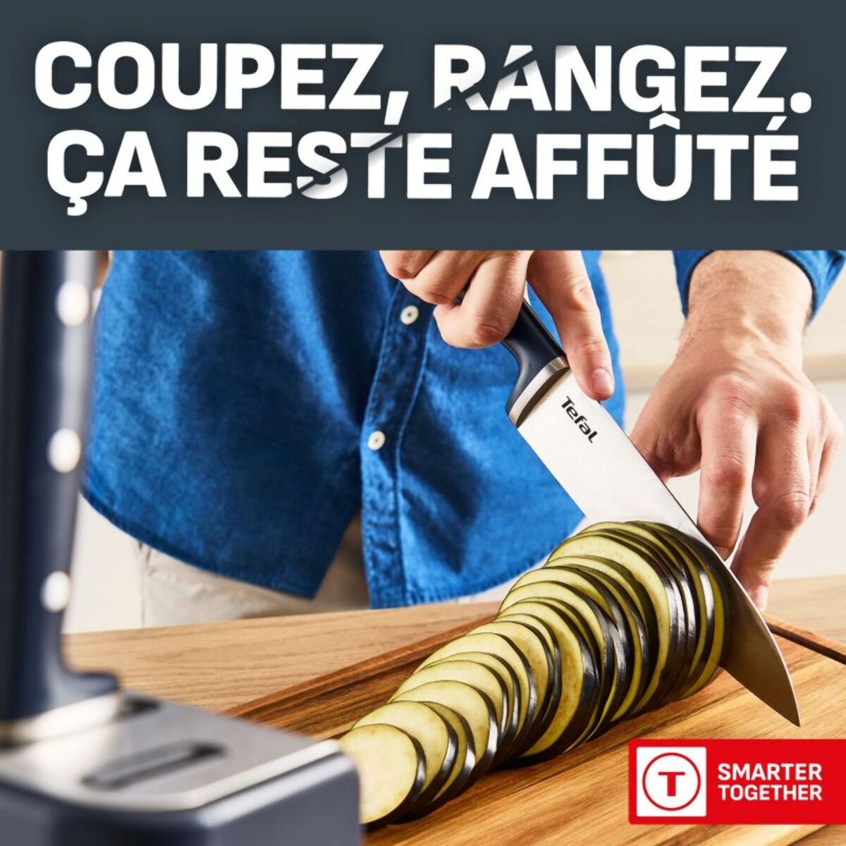 Bloc couteaux TEFAL EverSharp Pro 5 pcs aiguiseur integré