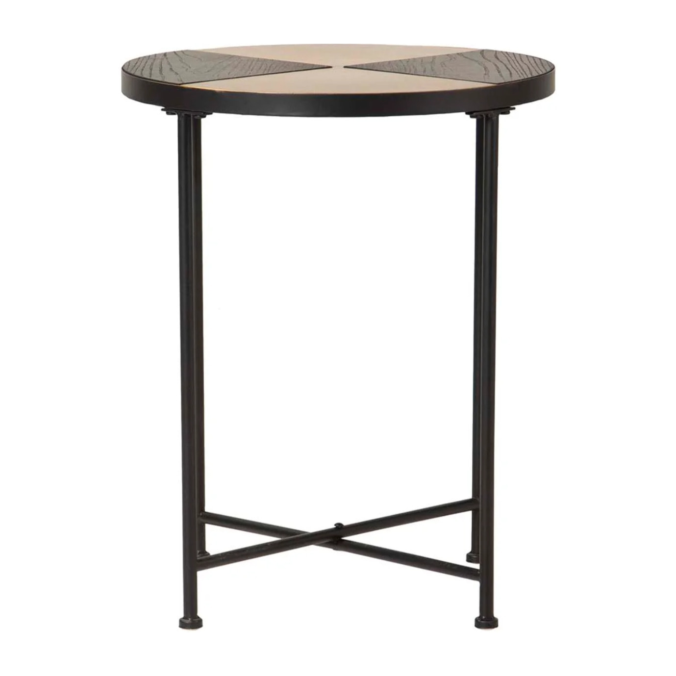 Mesa Auxiliar Metal Dorado 40x40x50 Cm