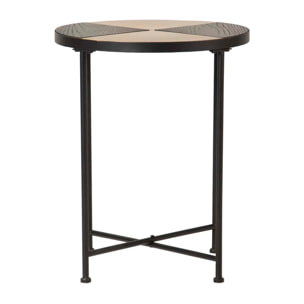 Mesa Auxiliar Metal Dorado 40x40x50 Cm