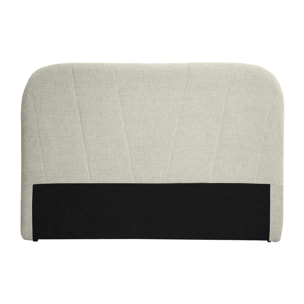 Tête de lit en tissu effet velours texturé beige L169 cm ALANIS