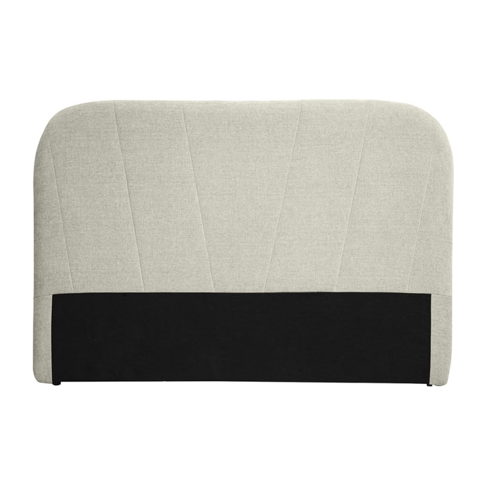 Tête de lit en tissu effet velours texturé beige L169 cm ALANIS