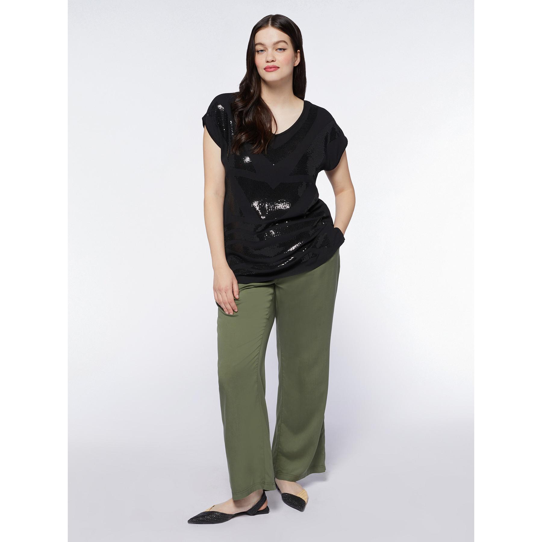 Fiorella Rubino - Pantaloni joggers gamba larga - Verde