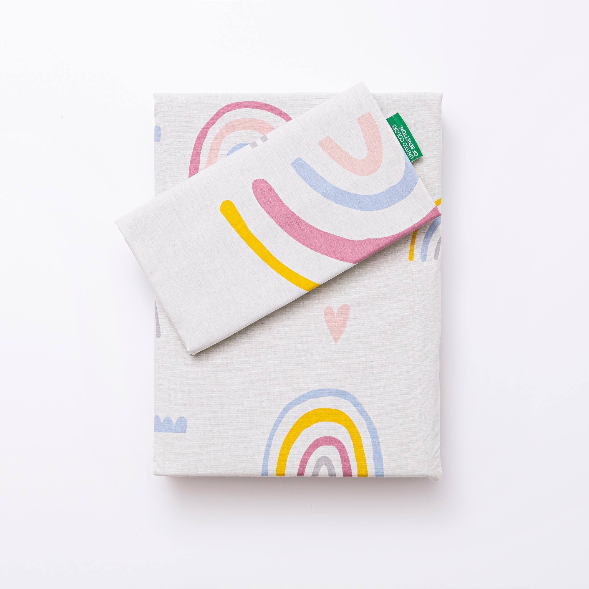 Juego de 3 pzs de cama (funda nórdica + funda de almohada + sábana bajera) rainbow kids be