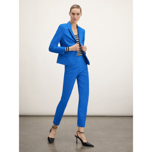 Motivi - Blazer corta de botonadura simple - Azul aciano