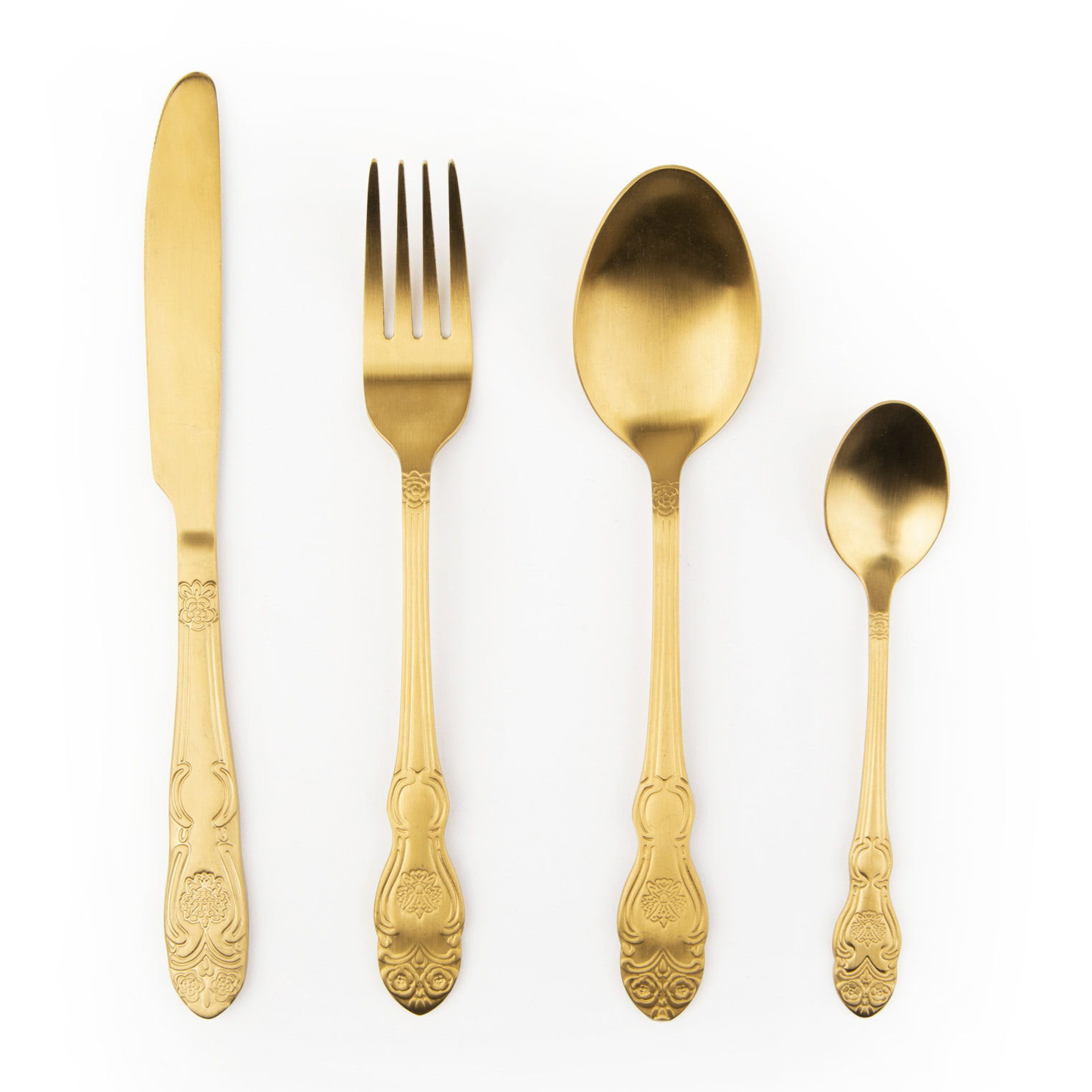 Set 24 Posate Excelsa – Baroque, Acciaio Dorato