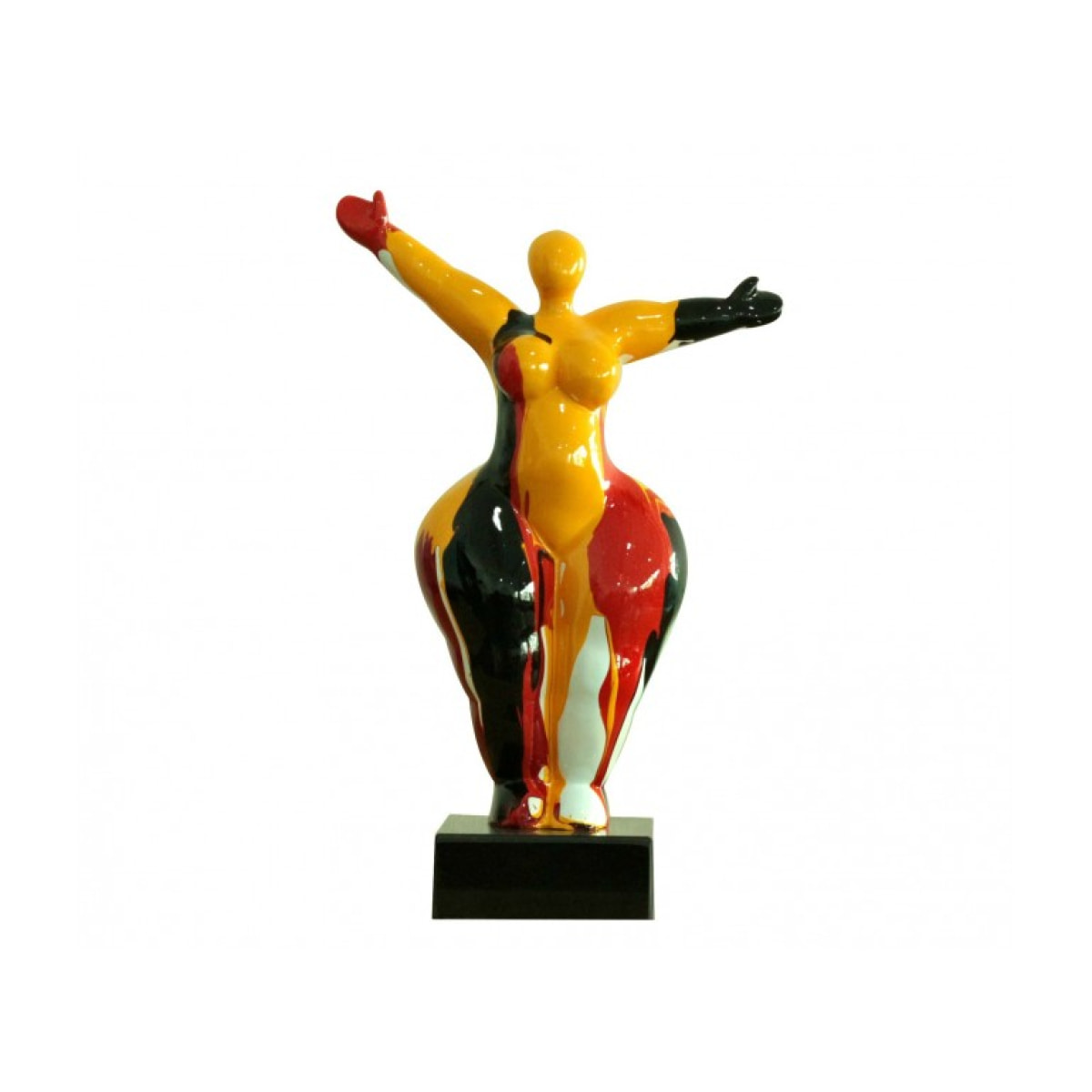 Statuette femme ronde en résine multicolore - SPANIA LADY
