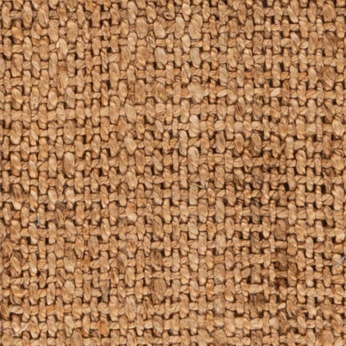 Tapis rond  en jute tissé main SUSI Beige motif uni à chevrons