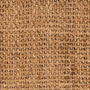 Tapis rond  en jute tissé main SUSI Beige motif uni à chevrons