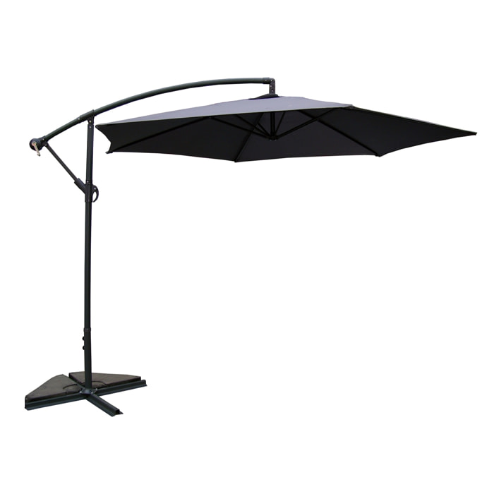 Parasol déporté Ø 3m gris FREY