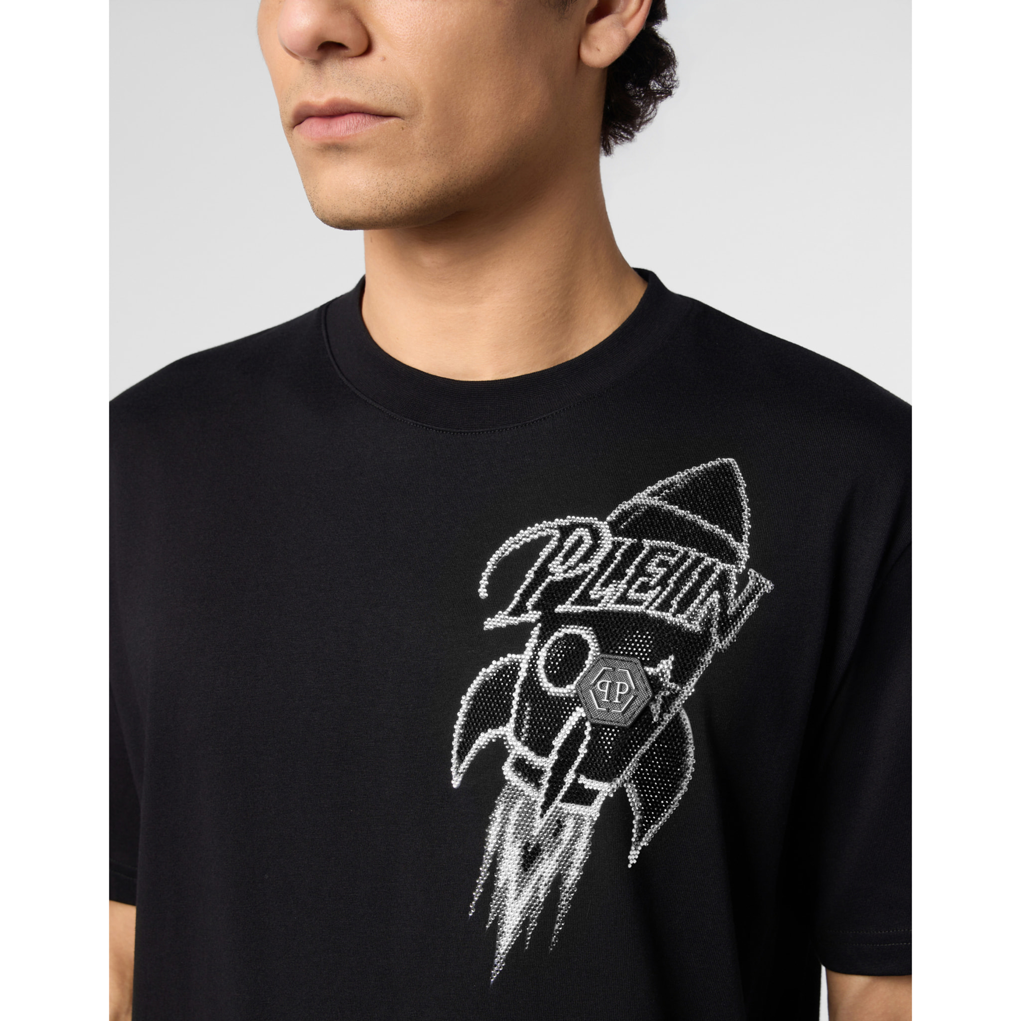 PHILIPP PLEIN Camiseta de cuello redondo y manga corta