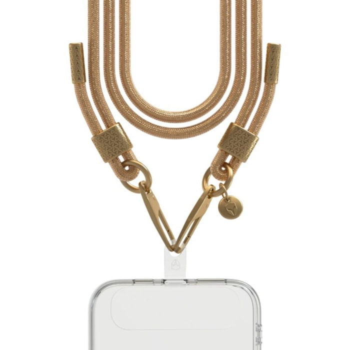 Cordon téléphone FORCE CASE Cordon Paillette champagne