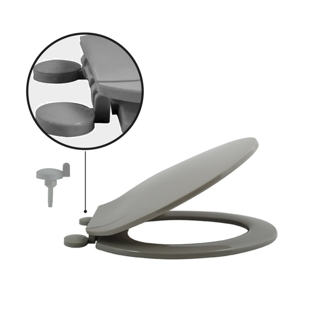 Abattant WC Taupe - Charnières PS MSV