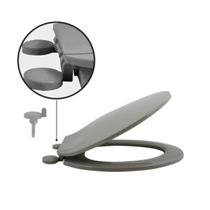 Abattant WC Taupe - Charnières PS MSV
