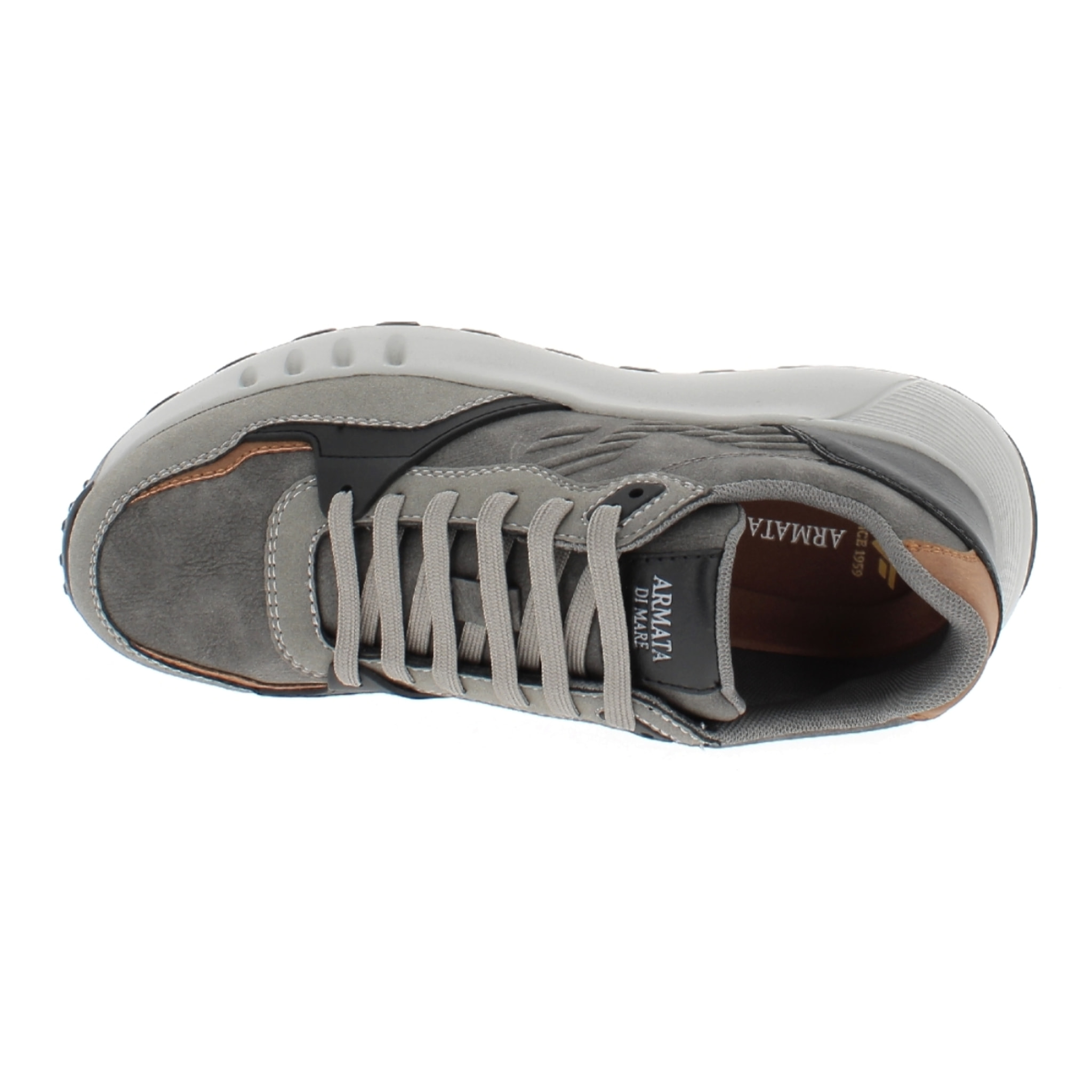 Armata di Mare Scarpe Uomo Sneakers Casual Stringate con Soletta Rimovibile in Memory Foam AMU W24D649 Grey