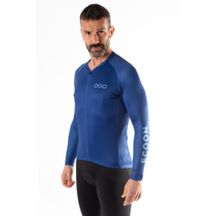 Maglia manica lunga ECOON modello Tourmalet da uomo in blu