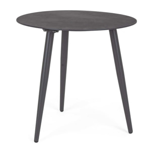 Tavolino rotondo da giardino FARO in alluminio antracite verniciato a polvere, Ø50 cm